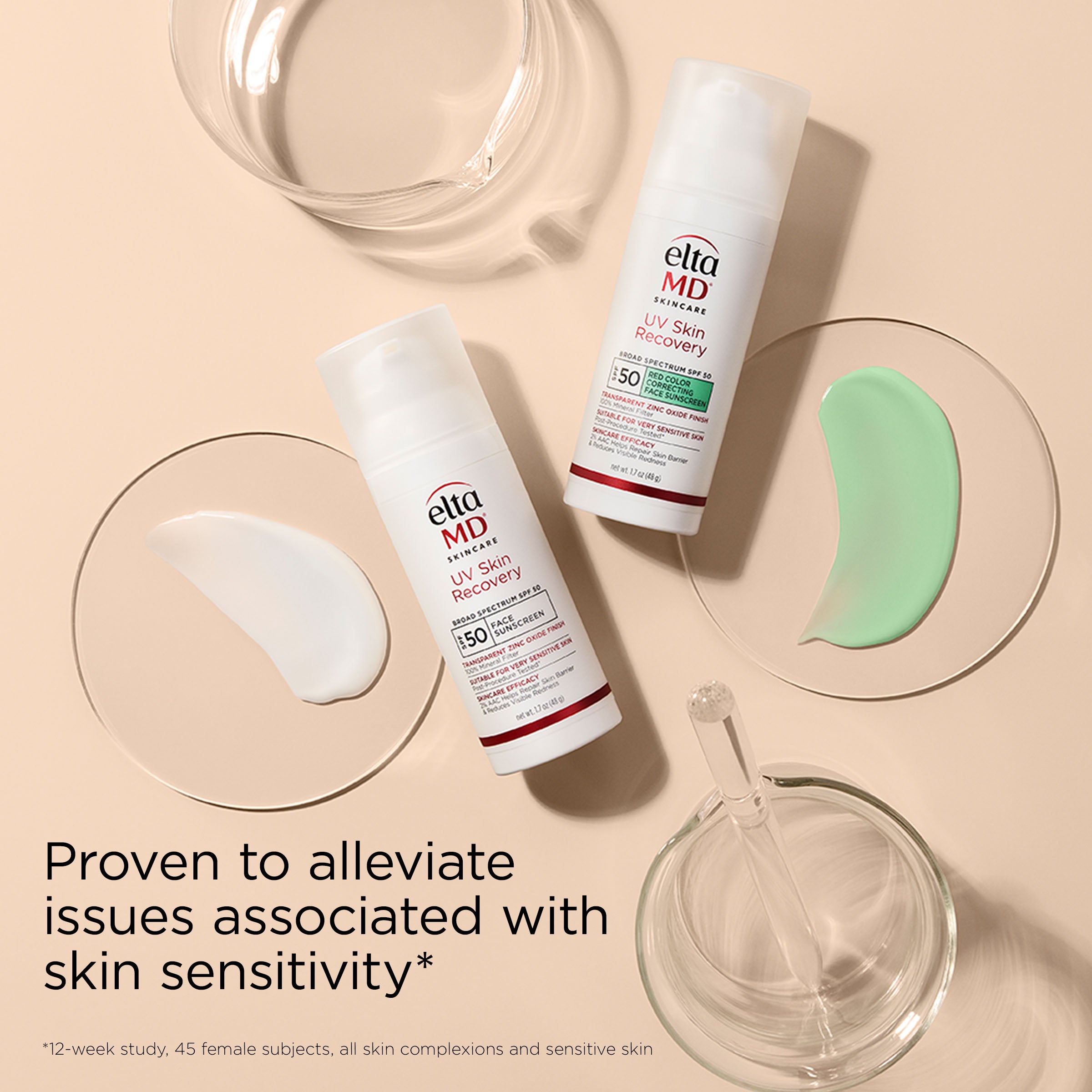 EltaMD UV Skin Recovery Red Color Correcting Green Tint Broad Spectrum SPF 50 (1.7 oz)