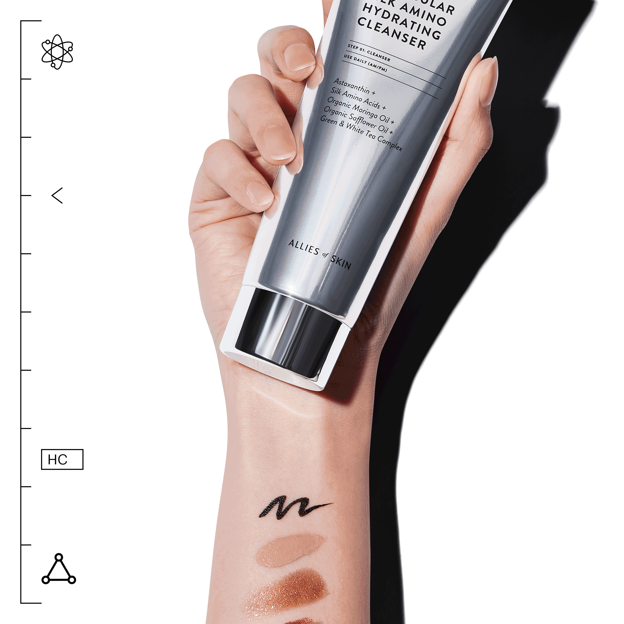 Allies of Skin Molecular Silk Amino Hydrating Cleanser (3.4 oz)